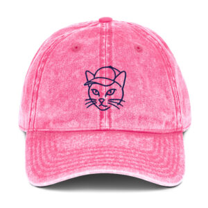 Feline Fine – Embroidered Vintage Dad Hat